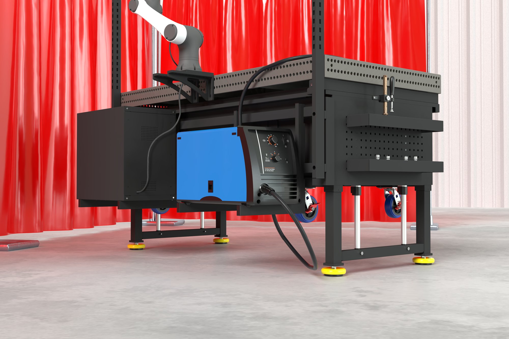 Cobot Weld Workstation_2mx1m_Back Angle Cobot Weld Workstation_2mx1m_Back Angle