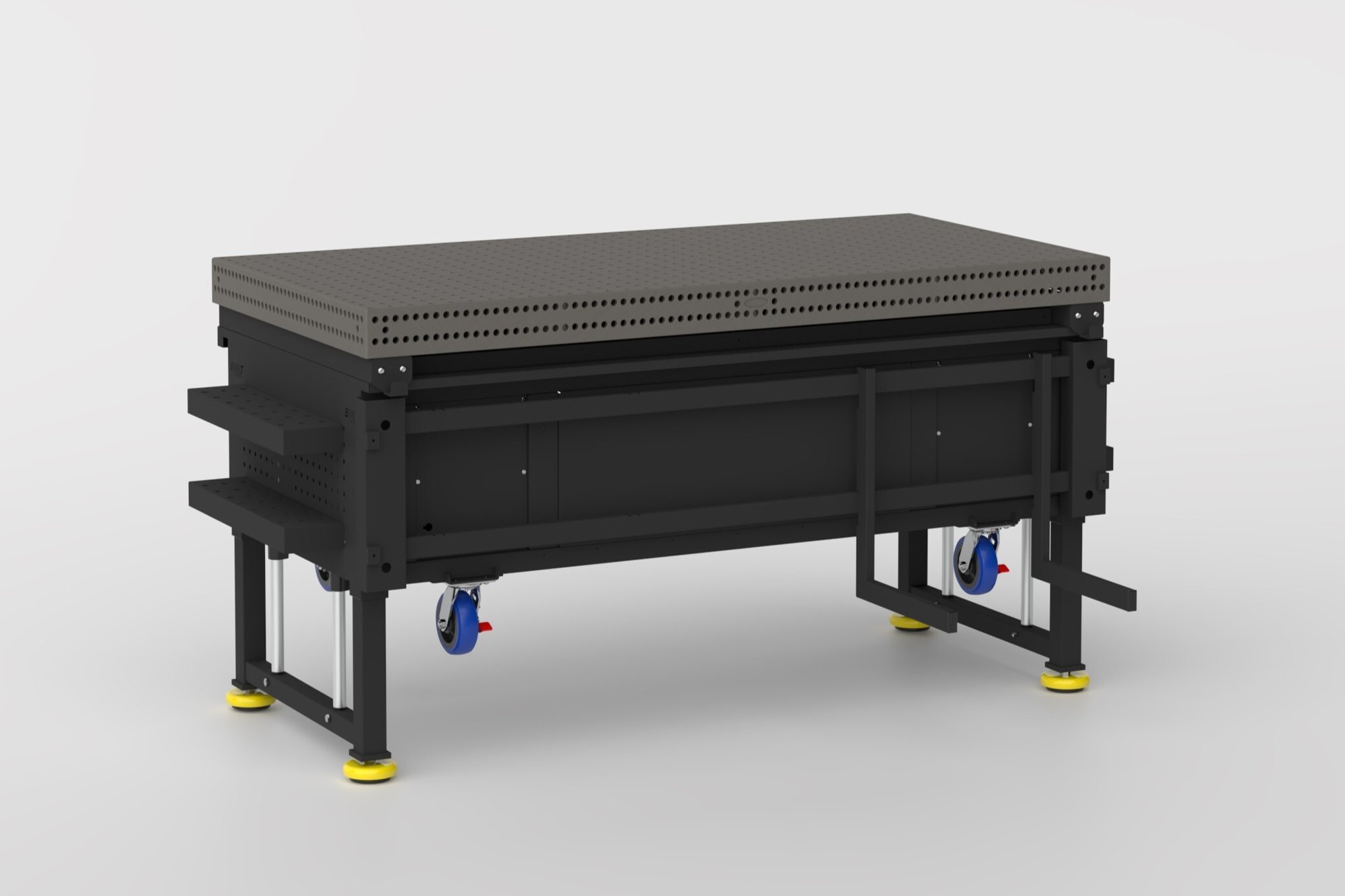 White Sweep_2mx1m Weld Workstation_No Lightframe_Back View_Black-Angled White Sweep_2mx1m Weld Workstation_No Lightframe_Back View_Black-Angled