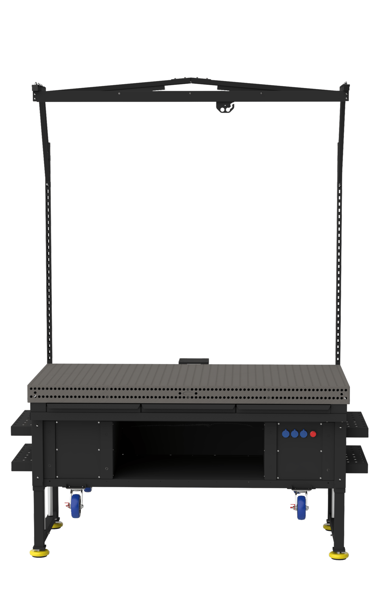 White Sweep_2mx1m Cobot Weld Workstation_Black-Straight-1 White Sweep_2mx1m Cobot Weld Workstation_Black-Straight-1
